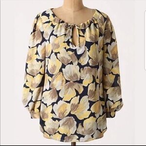 Anthropologie Michelia Top Blouse Peasant Floral 6